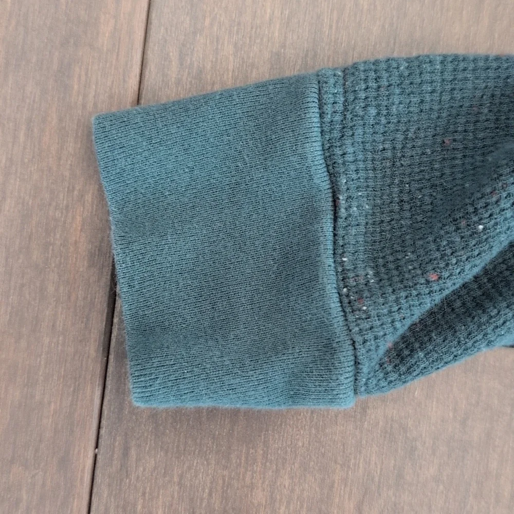Hanna Andersson 12-18 Months Green Long Sleeve Waffle Henley